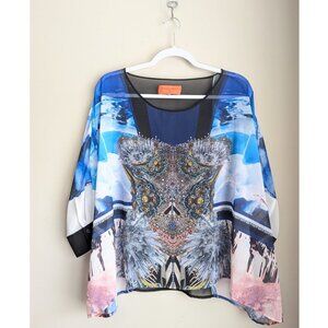 Clover Canyon Boxy back sheer blouse